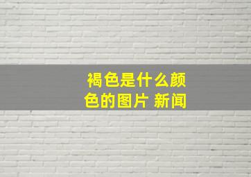 褐色是什么颜色的图片 新闻